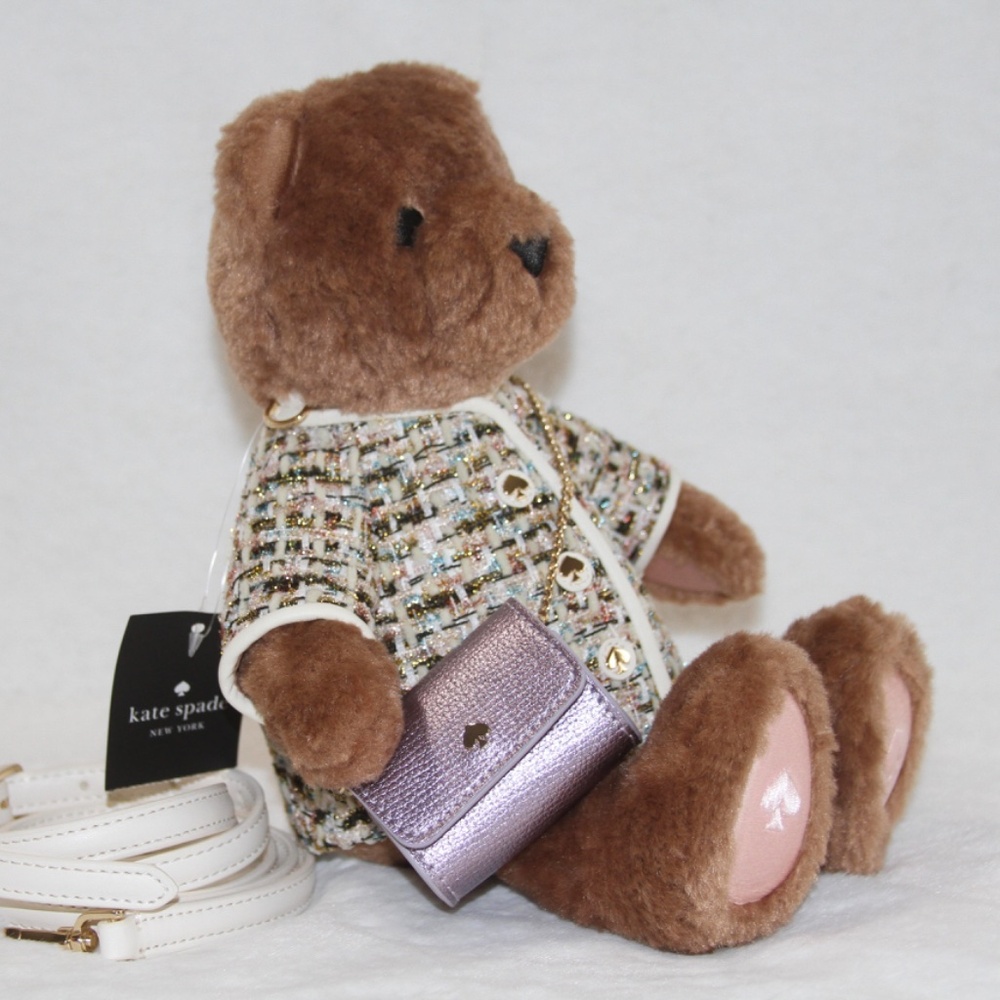 NWT Kate Spade Teddy Bear Backpack Purse Holiday Novelty Shoulder Crossbody Bag - Picture 2 of 6